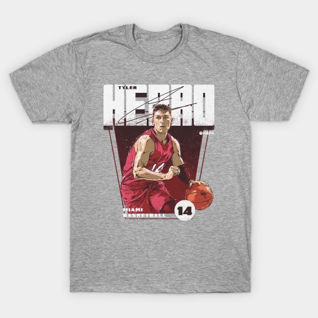 Tyler Herro Miami Premiere T-Shirt by MASTER_SHAOLIN